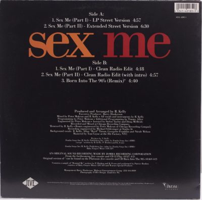 R. Kelly - Sex Me (Parts I & II) (Back Cover)